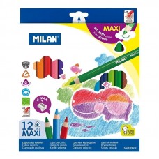 MILAN 學齡前的第一盒色鉛筆_12色(附削筆器)